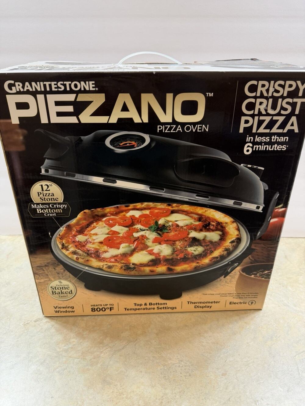 PIEZANO XL 14 Inch Extra Large Crispy Crust Pizza Oven – Family Sized Electric P